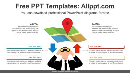 Businessman Telescope Ppt Diagram For Free