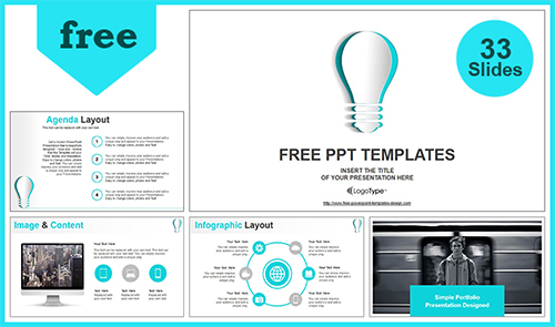 Paper Idea Bulb PowerPoint Template