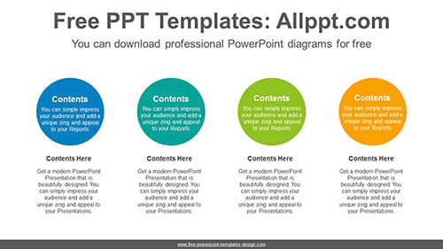 Circle Text Box PowerPoint Diagram Template