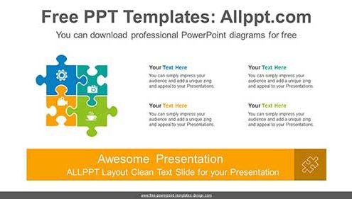 4-part Puzzle PowerPoint Diagram-list image