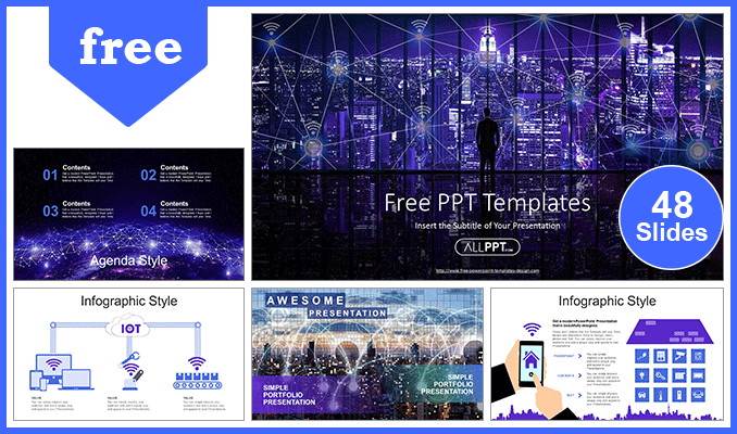 Iot Based Ppt Template Free Download